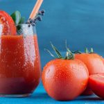 Jugo de sandía y tomate